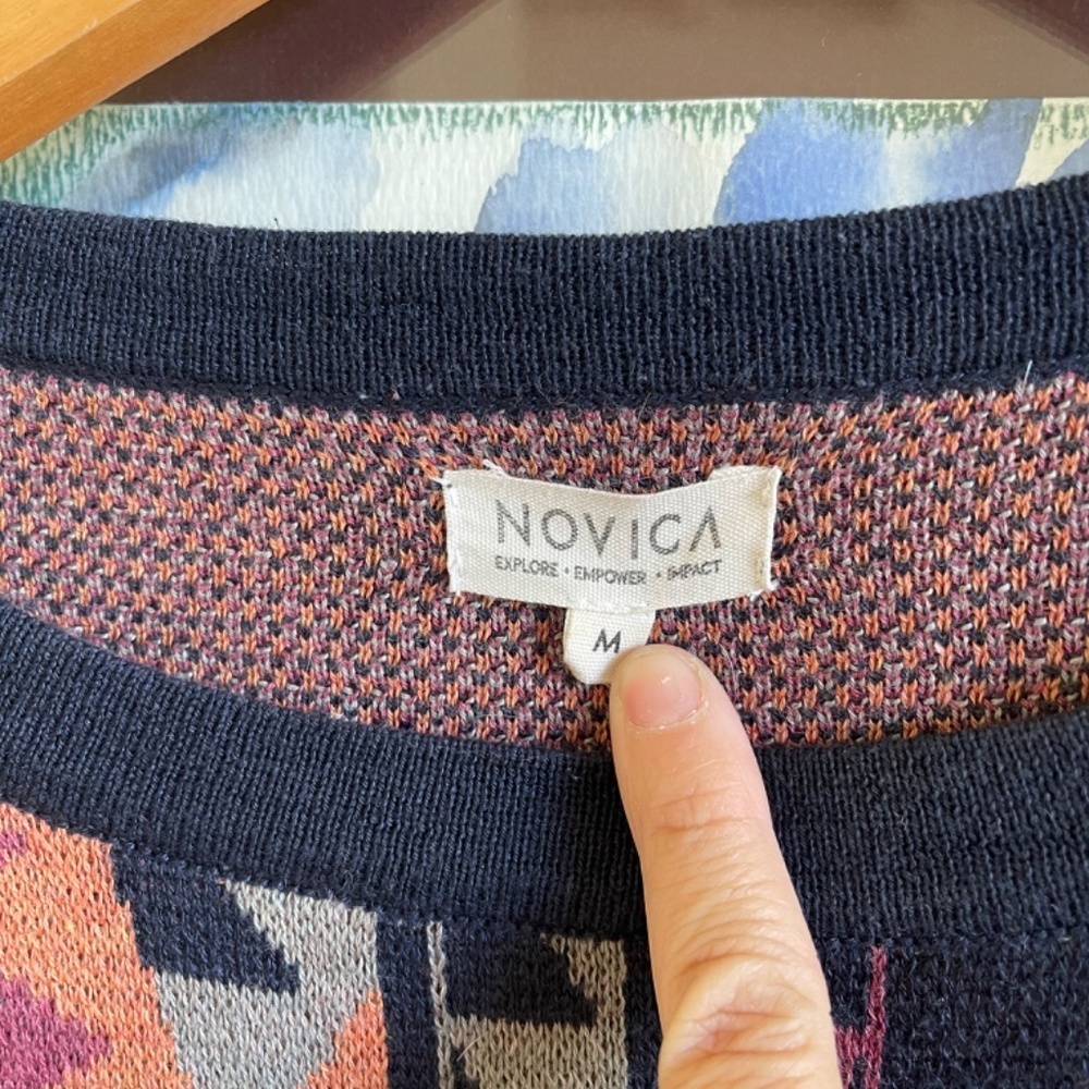 Geometric Patterned Sweater Multicolor - Picture 6 of 7